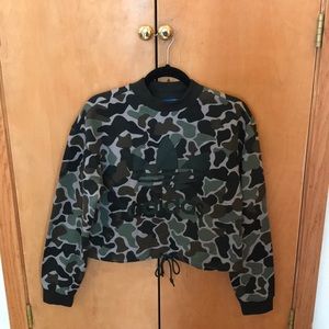 Adidas Original Camo Cropped Sweatshirt